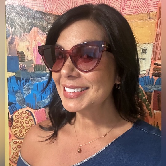 Tom Ford Bordeaux Gradient Cat Eye Sunglasses NWT | Burgundy TF Luxury Eyewear - Picture 13 of 13